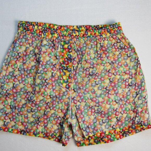 New. Men's M&M's Boxer Lightweight Poplin Lentil Print Multicolor Size XL - Picture 11 of 12
